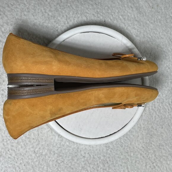 ARALuftpolster High Soft Shoes Flats Womens Sz 7 Orange Suede Cushioned Insole - Picture 7 of 10